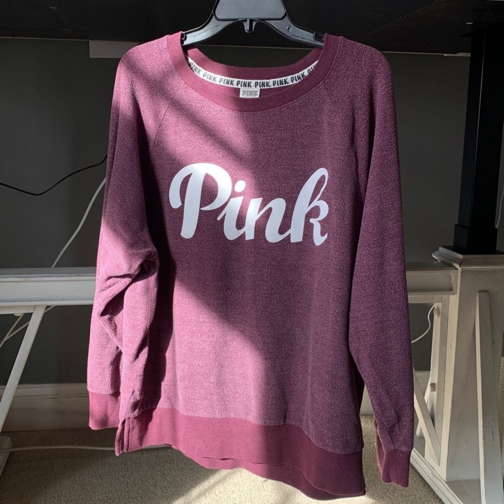 Cozy Victoria’s Secret PINK Crewneck Sweatshirt Size LARGE